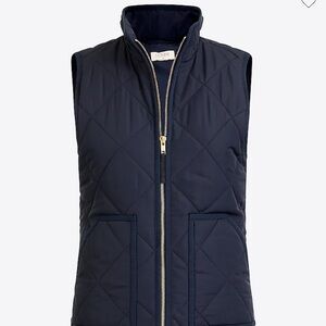 Jcrew womens quilted puffer vest BLACK